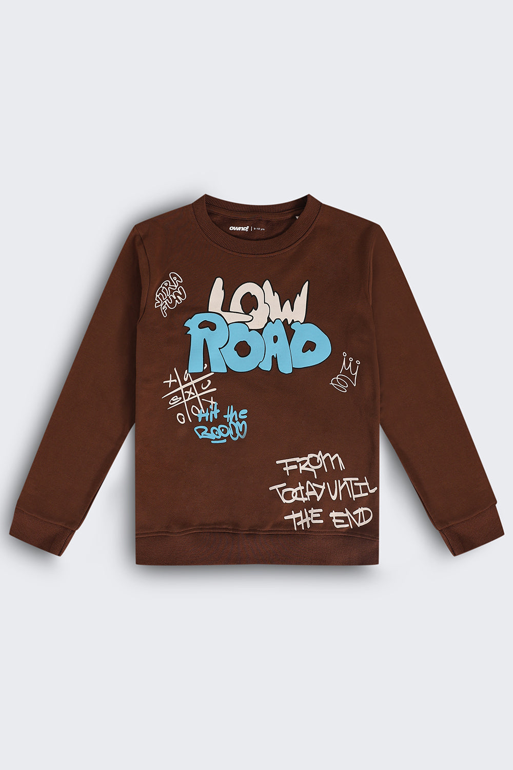 Tweens Boys Brown Graphic Regular Fit Sweatshirt - Image 2