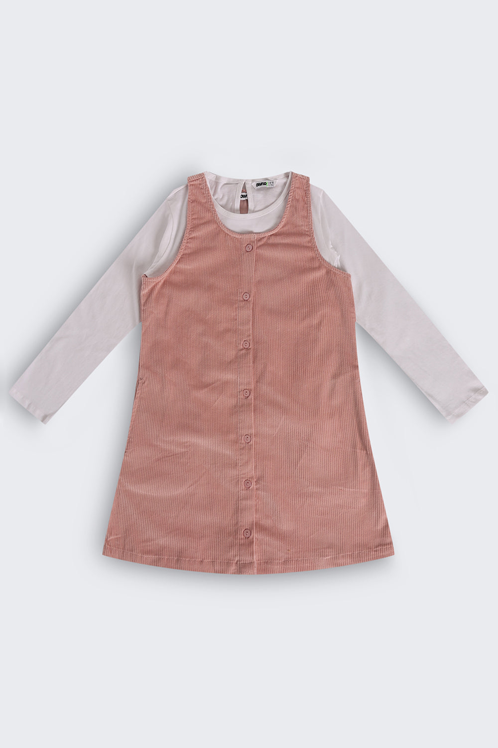Tweens Girls Pink Wear Regular Fit Dungaree With T-Shirt - Image 2