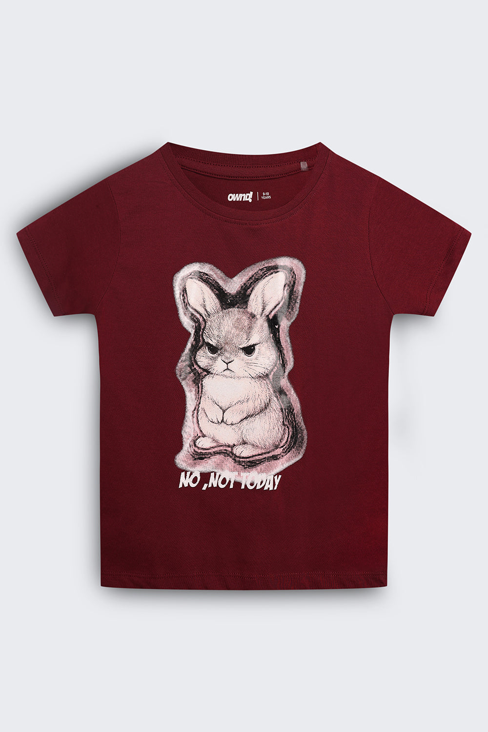 Tweens Girls Maroon Graphic Regular Fit T-Shirt - Image 2