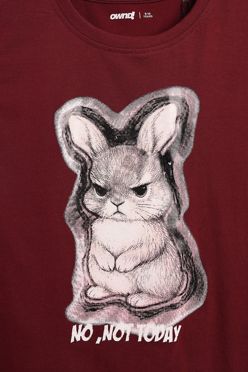 Tweens Girls Maroon Graphic Regular Fit T-Shirt - Image 4