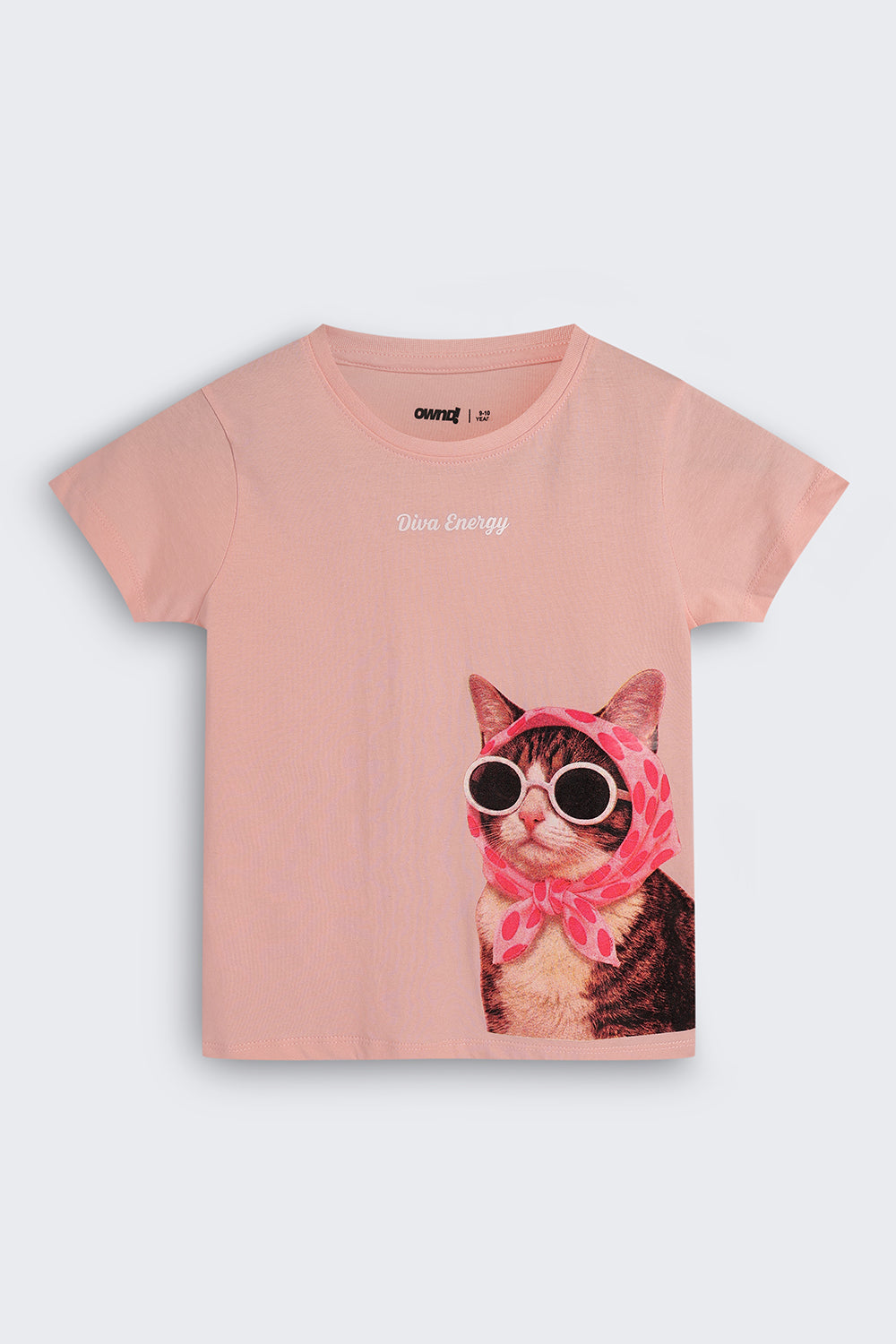 Tweens Girls Peach Graphic Regular Fit T-Shirt - Image 2