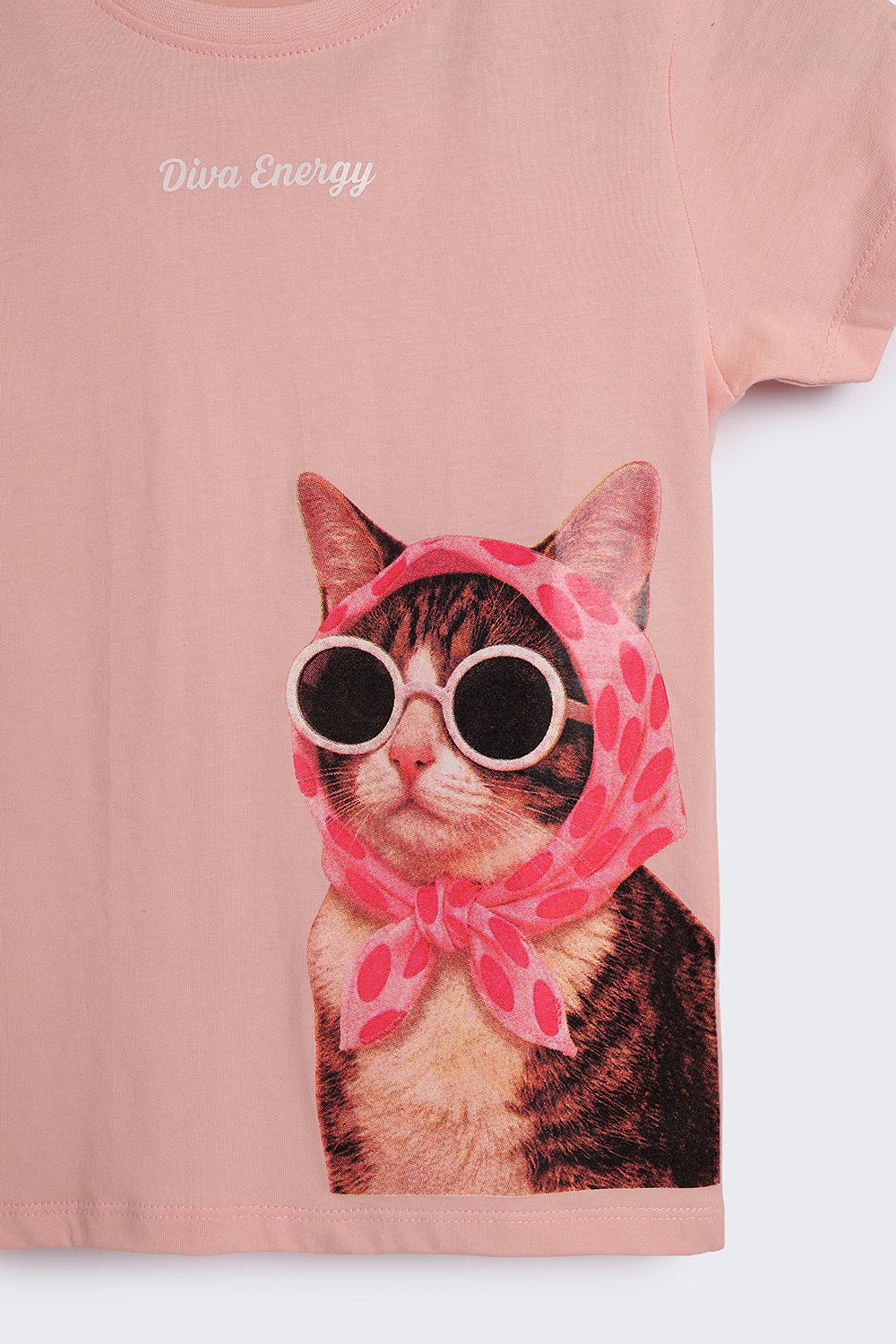 Tweens Girls Peach Graphic Regular Fit T-Shirt - Image 5
