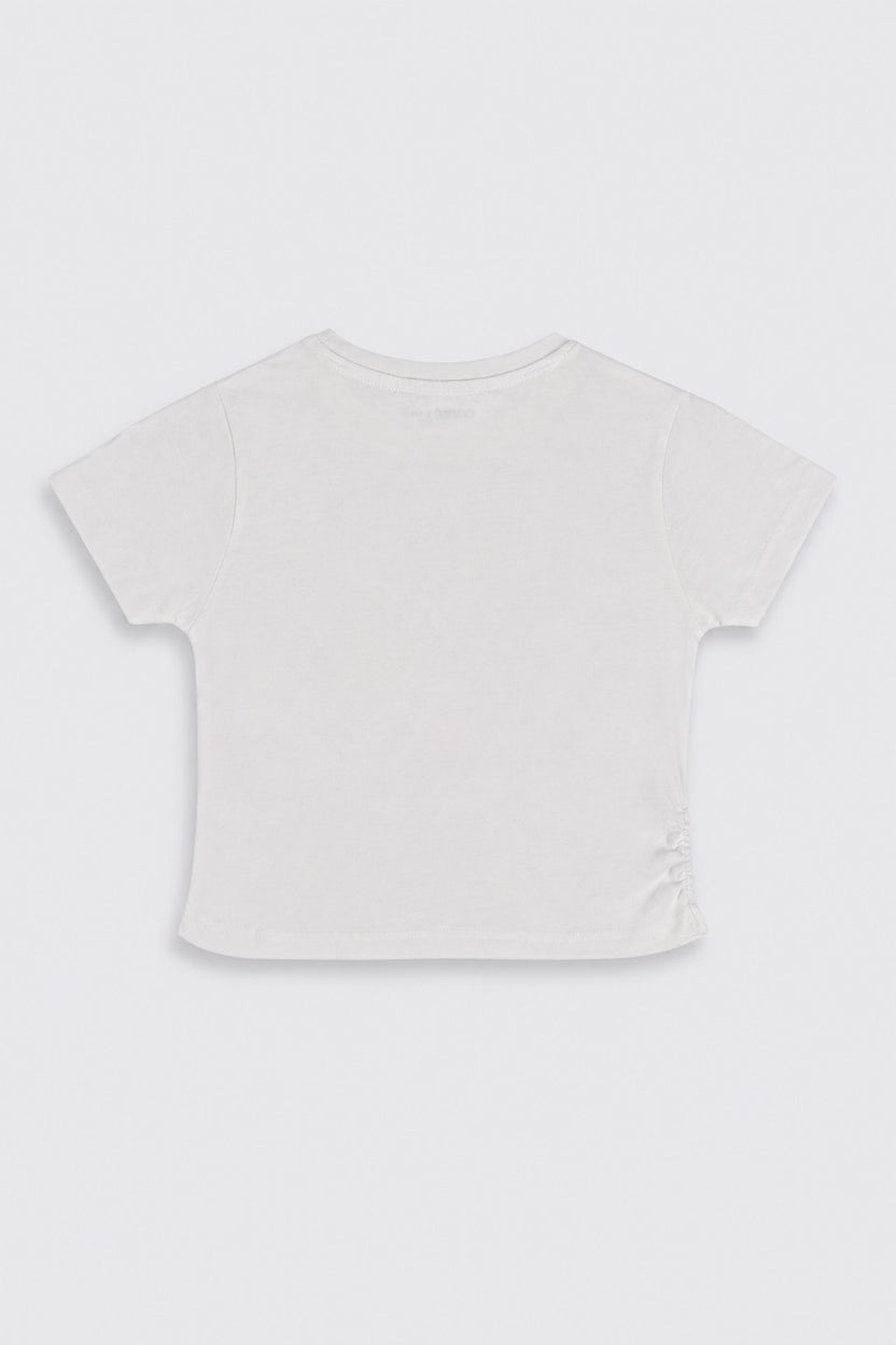 Tweens Girls Regular Print White T-Shirt - Image 3