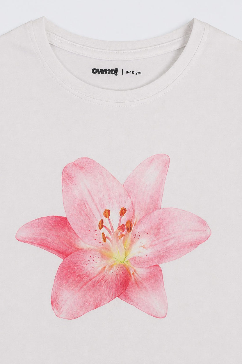 Tweens Girls Regular Print White T-Shirt - Image 4