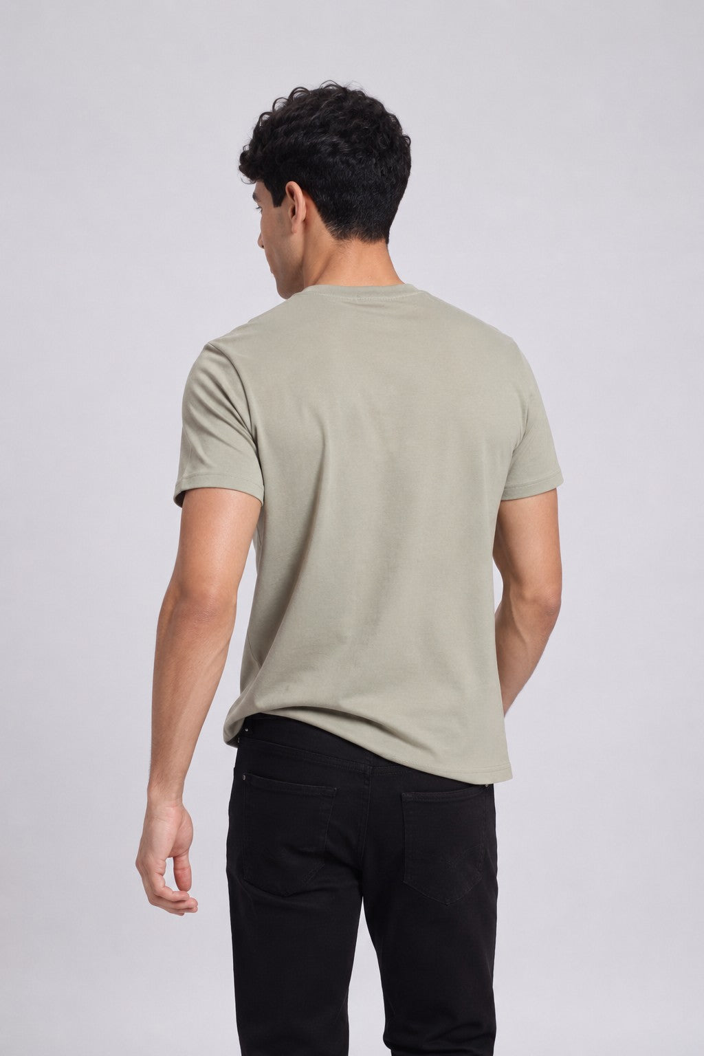 Mens Regular Green Graphic T-Shirt - Image 5