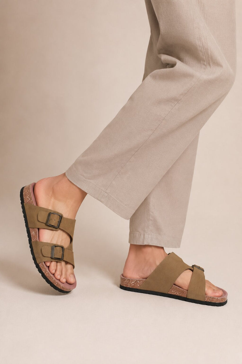 Mens Olive Sandal - Image 1