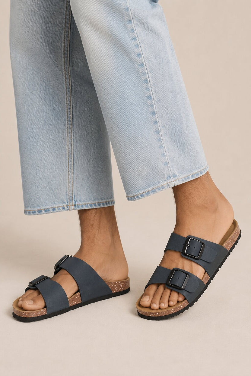 Mens Navy Flat - Image 1