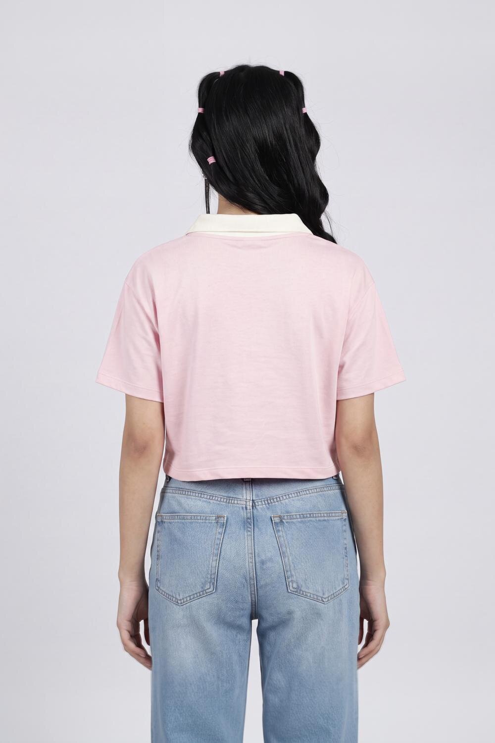 Women Pink Letter Boxy Fit T-Shirt - Image 5