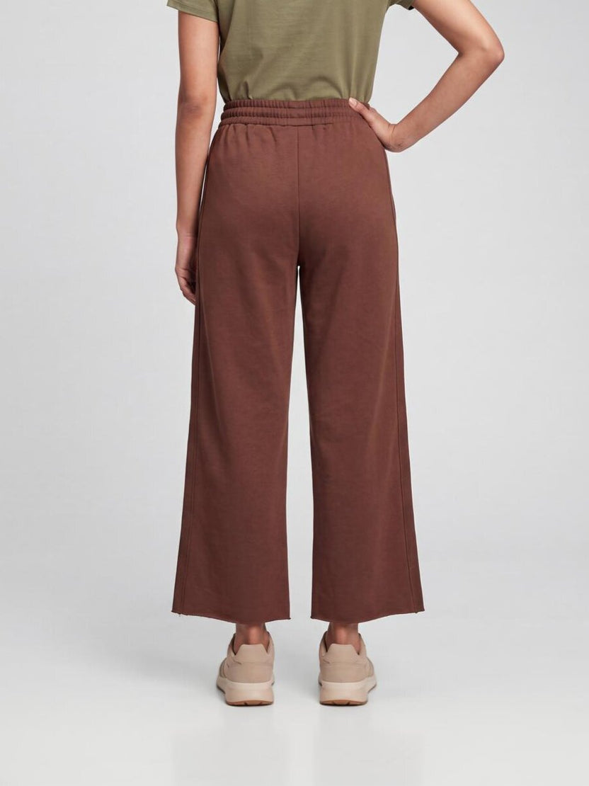 Women Brown Wide Leg Fit Sweatpant With 2 Pocket - Image 5