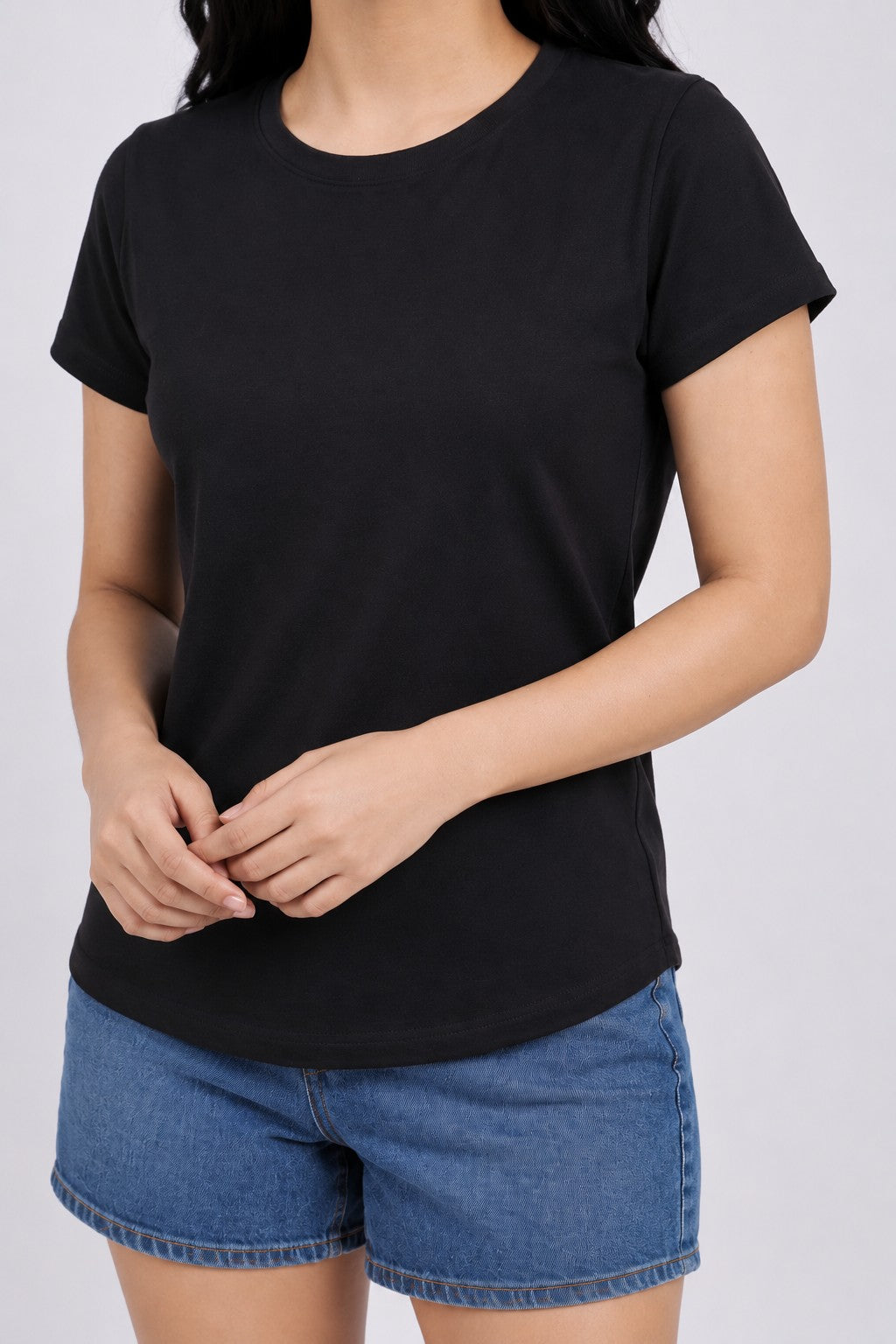 Women Black Everyday Regular Fit T-Shirt - Image 3