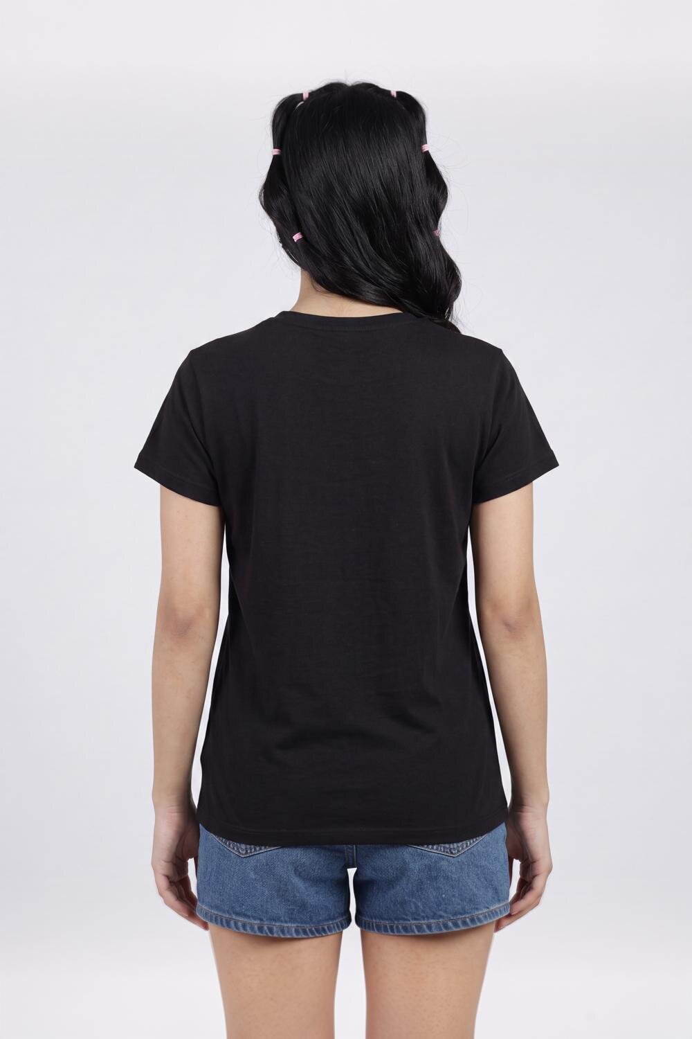 Women Black Everyday Regular Fit T-Shirt - Image 5