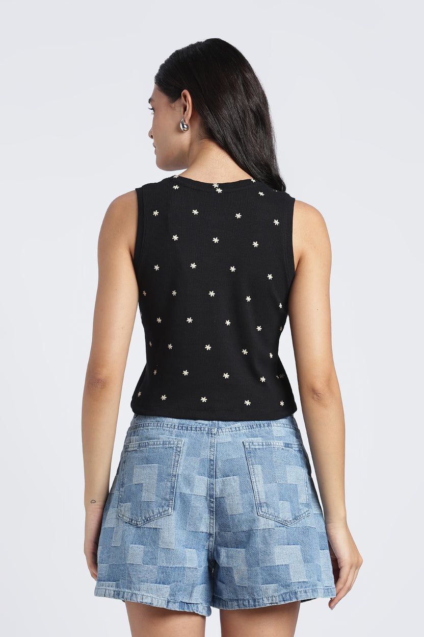 Womens Regular Black Tank Top - Image 5