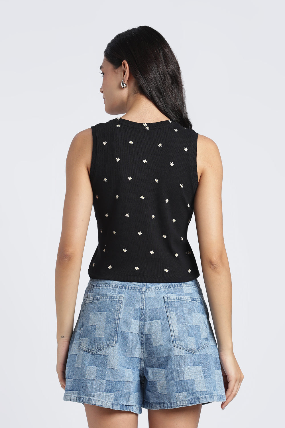 Womens Regular Black Tank Top - Image 5
