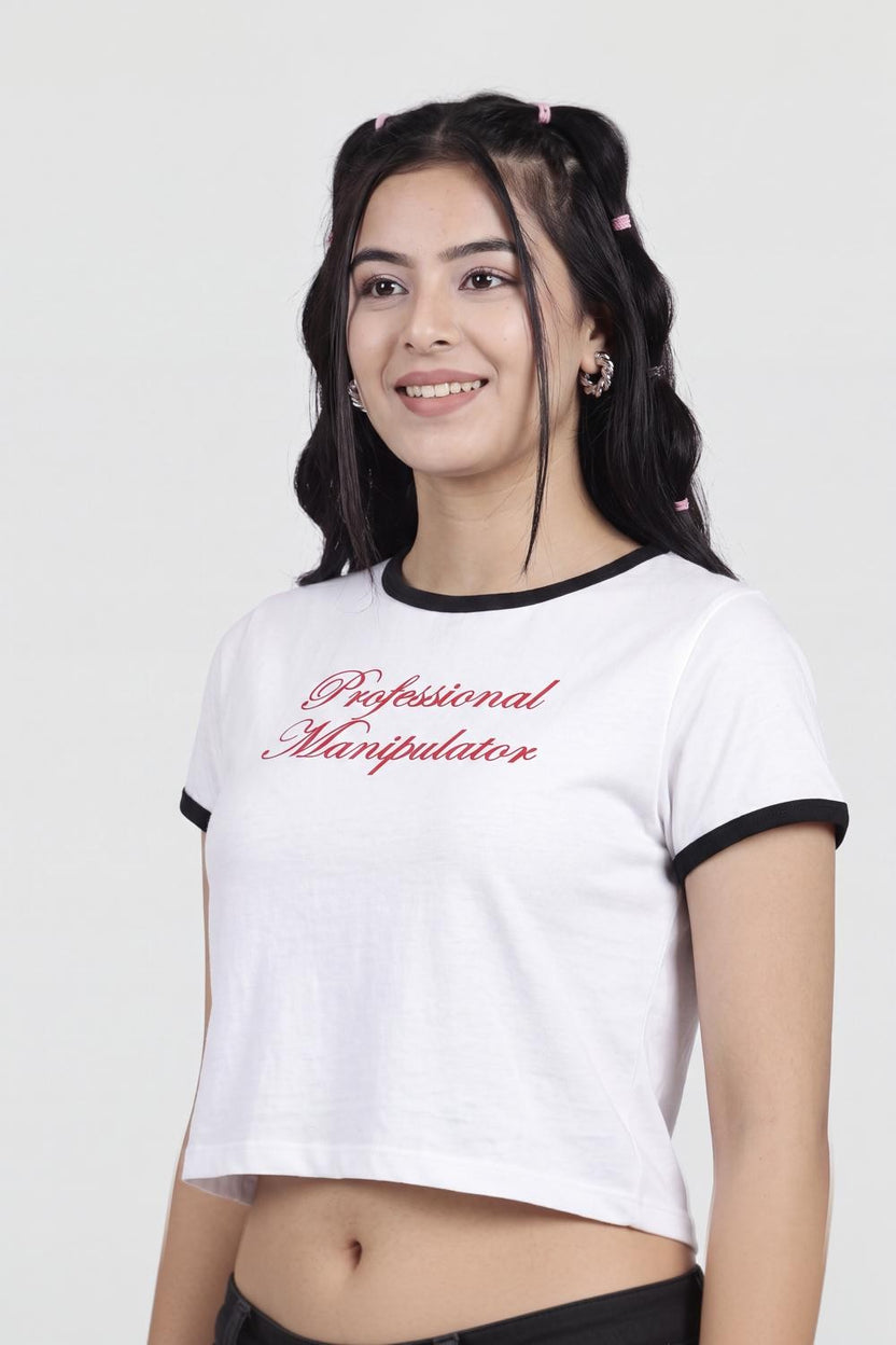 Womens Regular Graphic White Tee - Image 3