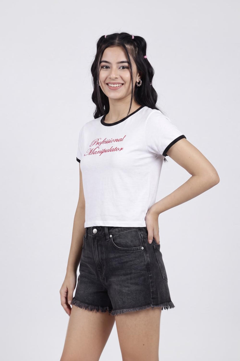 Womens Regular Graphic White Tee - Image 4