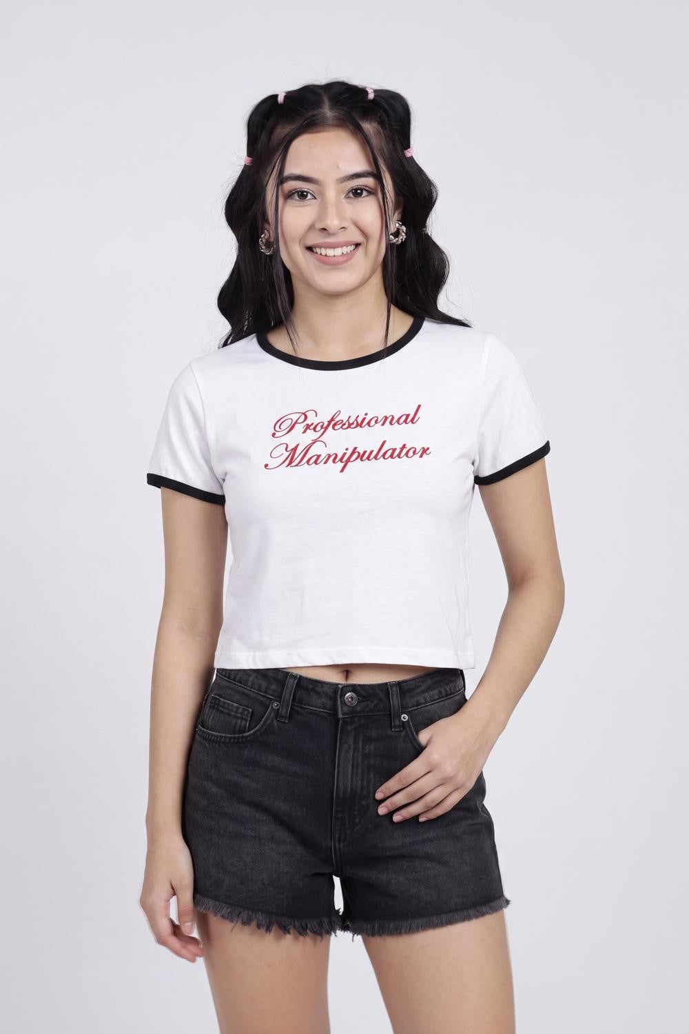 Womens Regular Graphic White Tee - Image 6