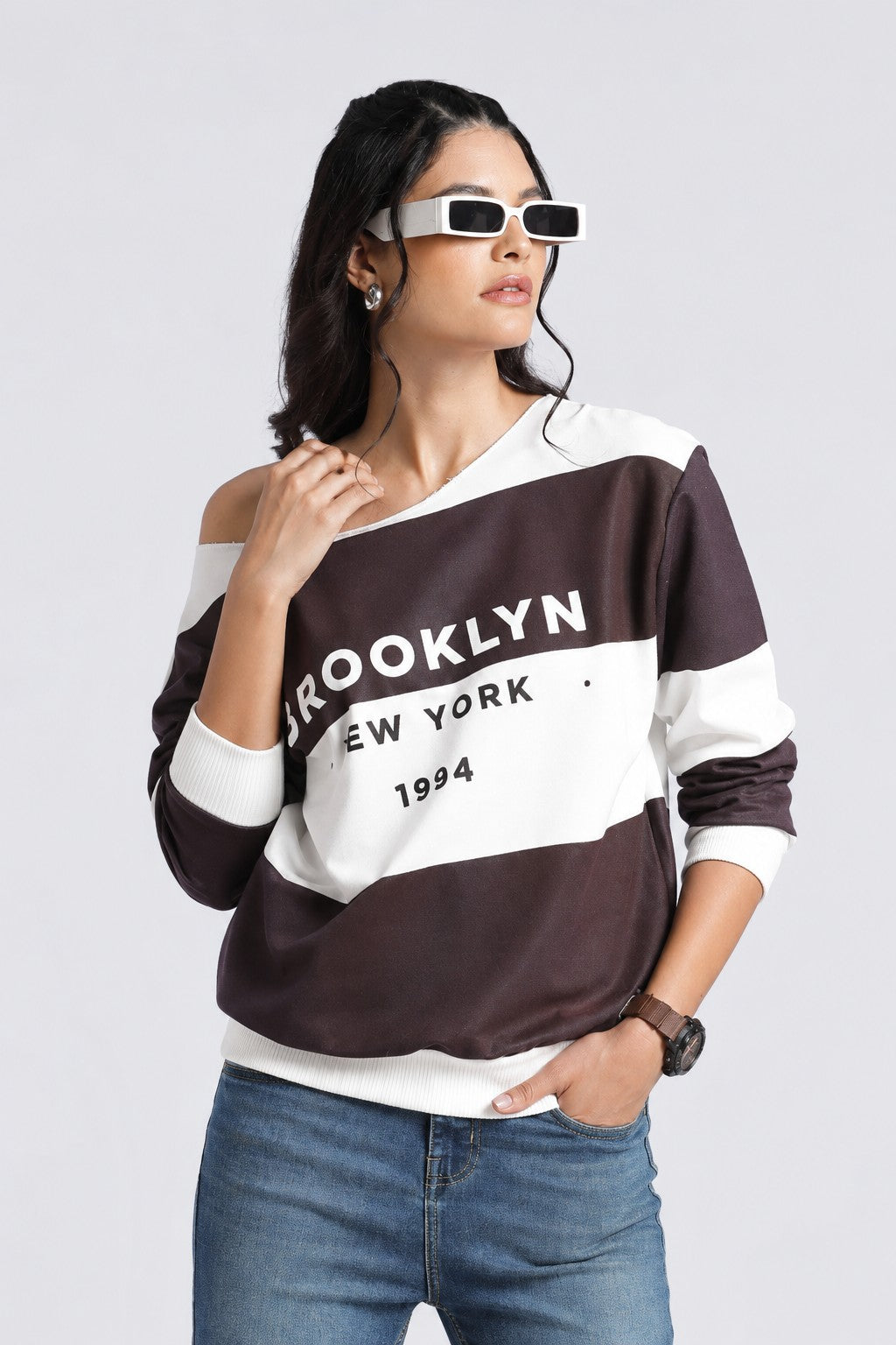 Women Brown Drop Shoulder Sleeves Regular Fit Jacket - Image 1