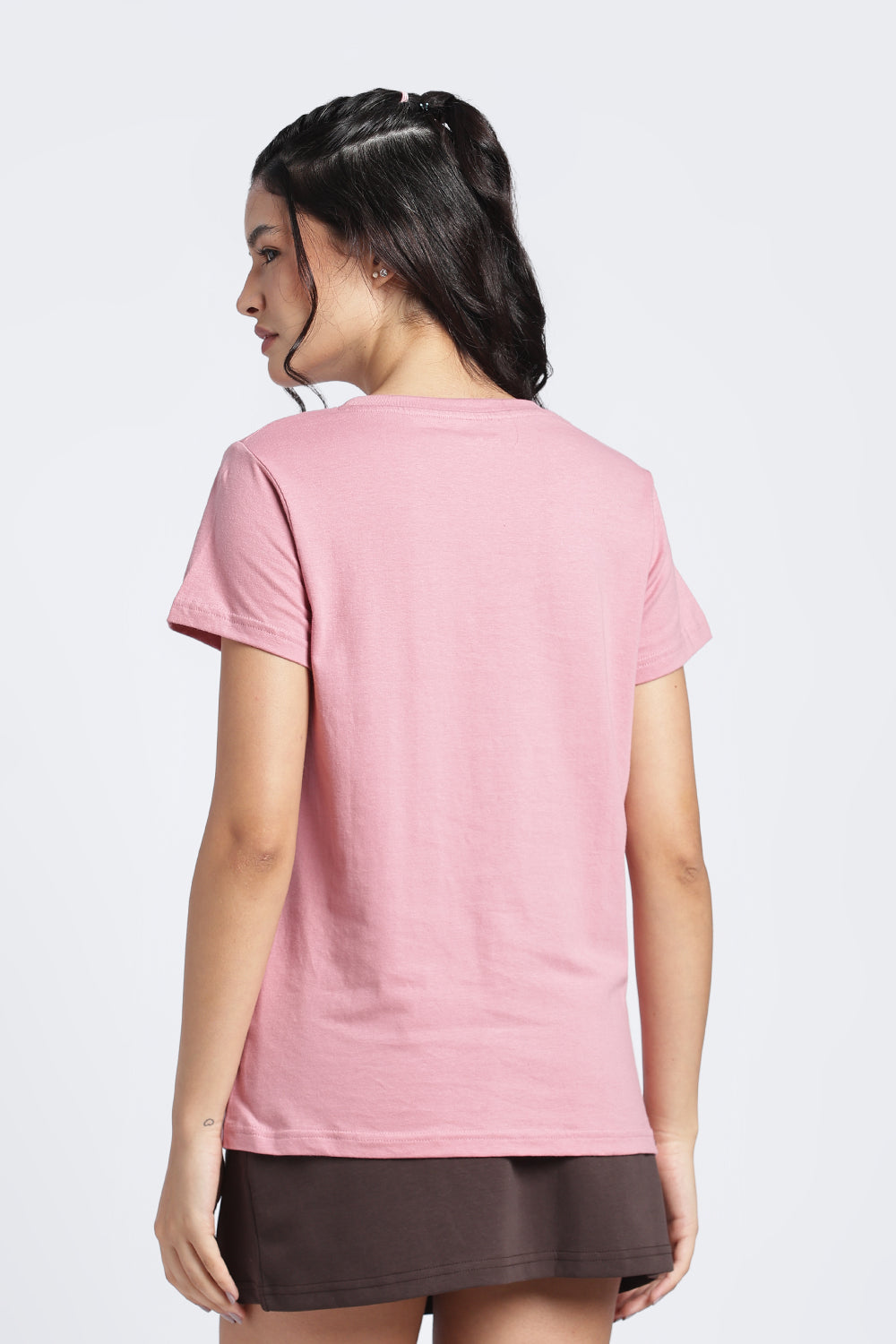 Women Pink Everyday Regular Fit T-Shirt - Image 5