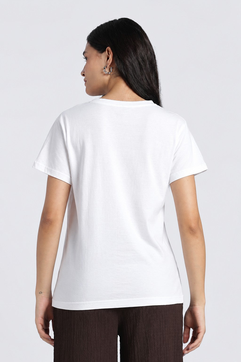 Women White Everyday Regular Fit T-Shirt - Image 5