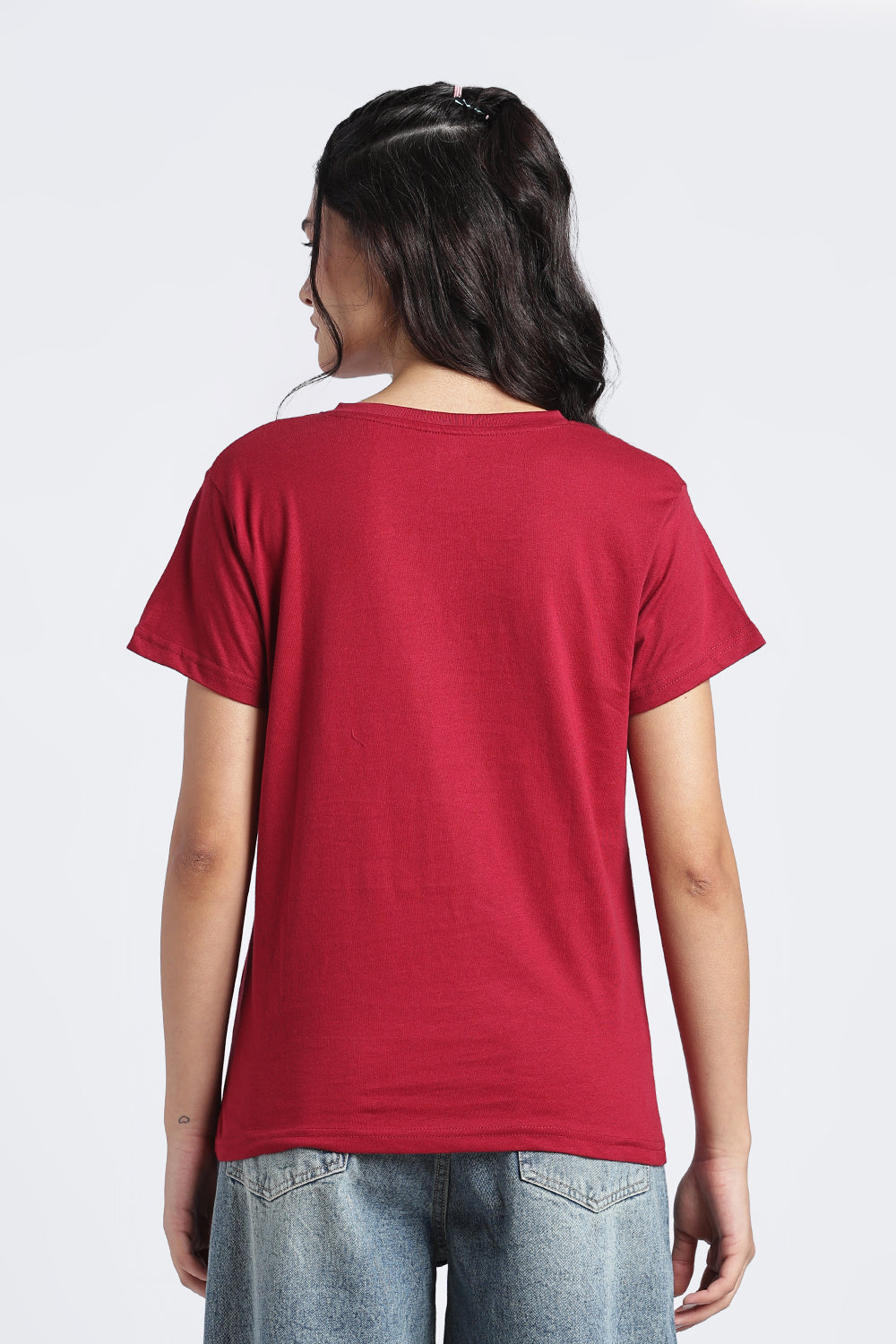 Women Red Everyday Regular Fit T-Shirt - Image 5