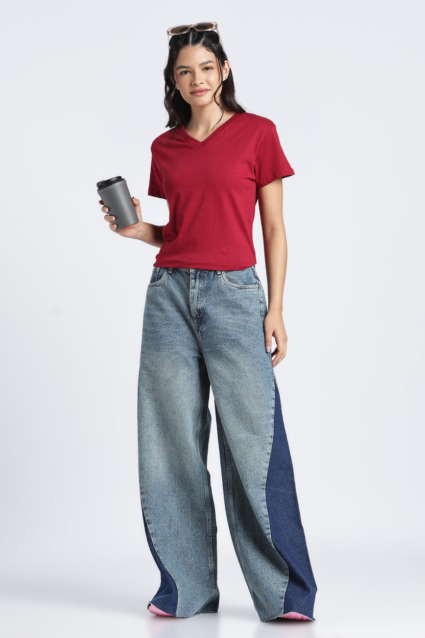 Women Red Everyday Regular Fit T-Shirt - Image 6