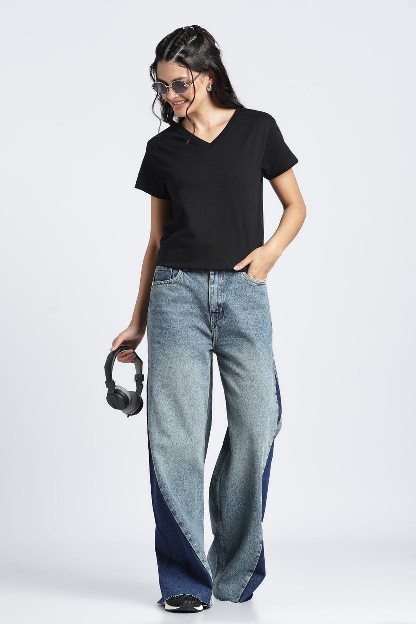 Women Black Everyday Regular Fit T-Shirt - Image 6