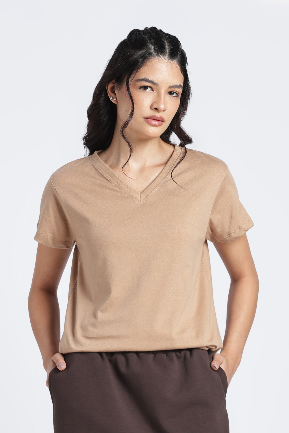 Women Beige Everyday Regular Fit T-Shirt - Image 2