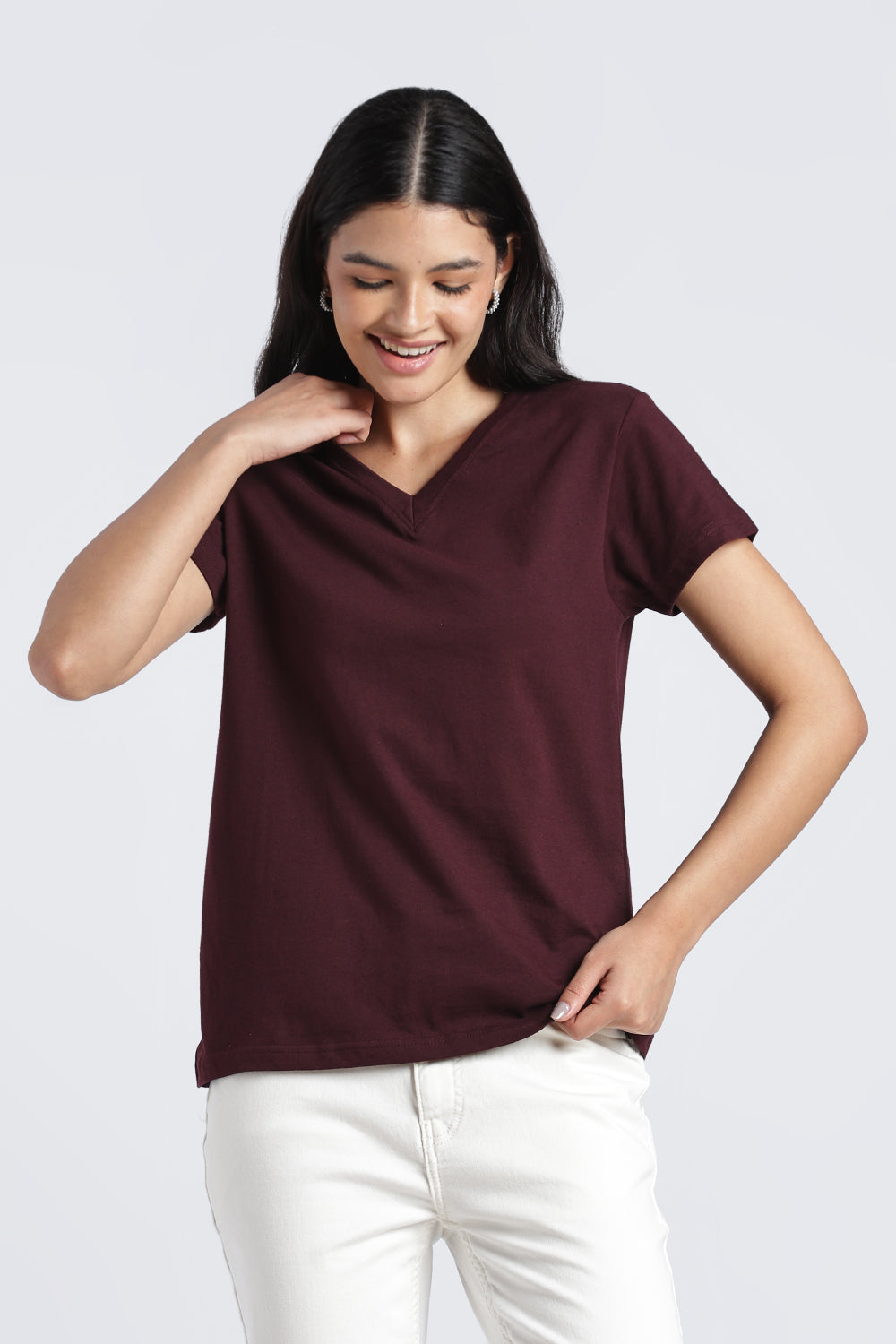 Women Red Everyday Regular Fit T-Shirt - Image 2