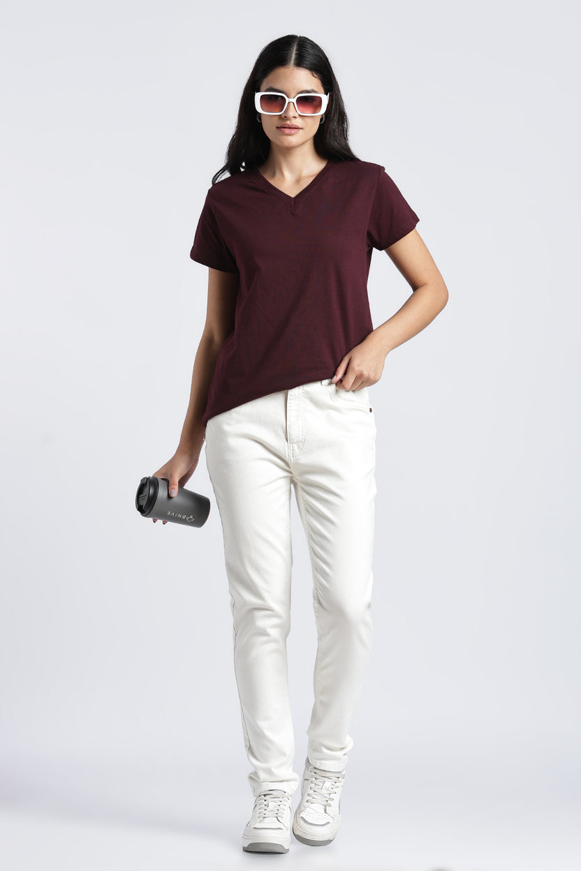 Women Red Everyday Regular Fit T-Shirt - Image 6
