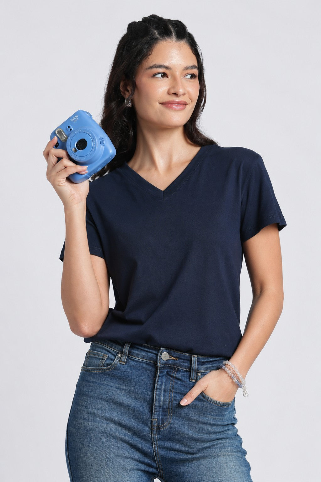 Women Navy Everyday Regular Fit T-Shirt - Image 1