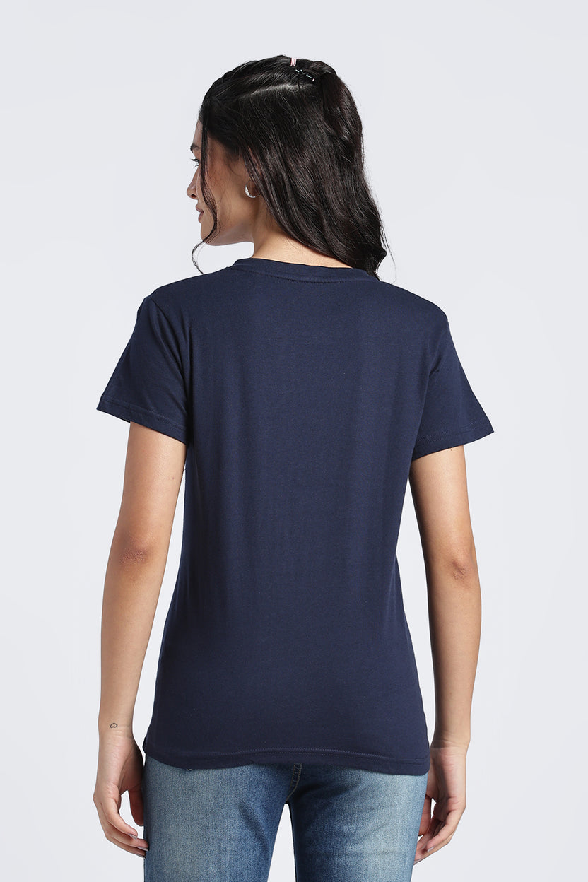 Women Navy Everyday Regular Fit T-Shirt - Image 5