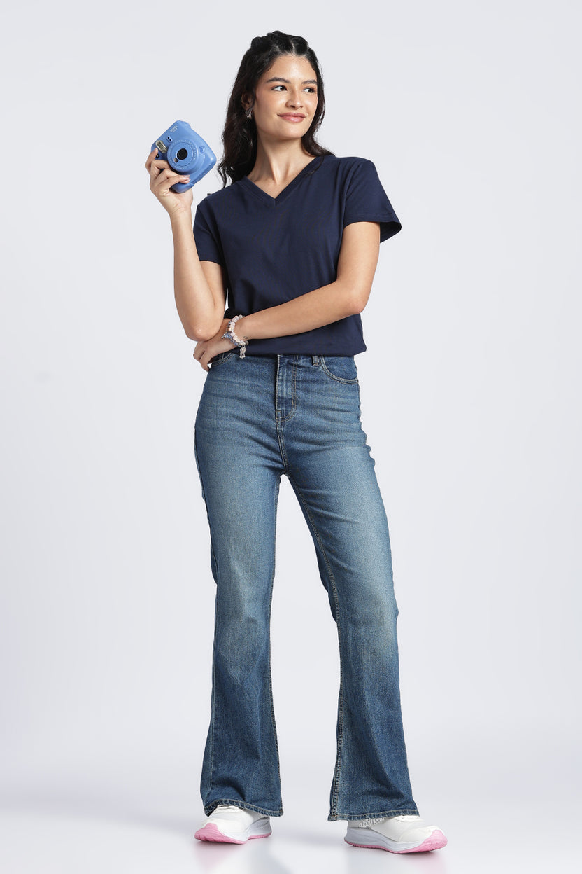 Women Navy Everyday Regular Fit T-Shirt - Image 6