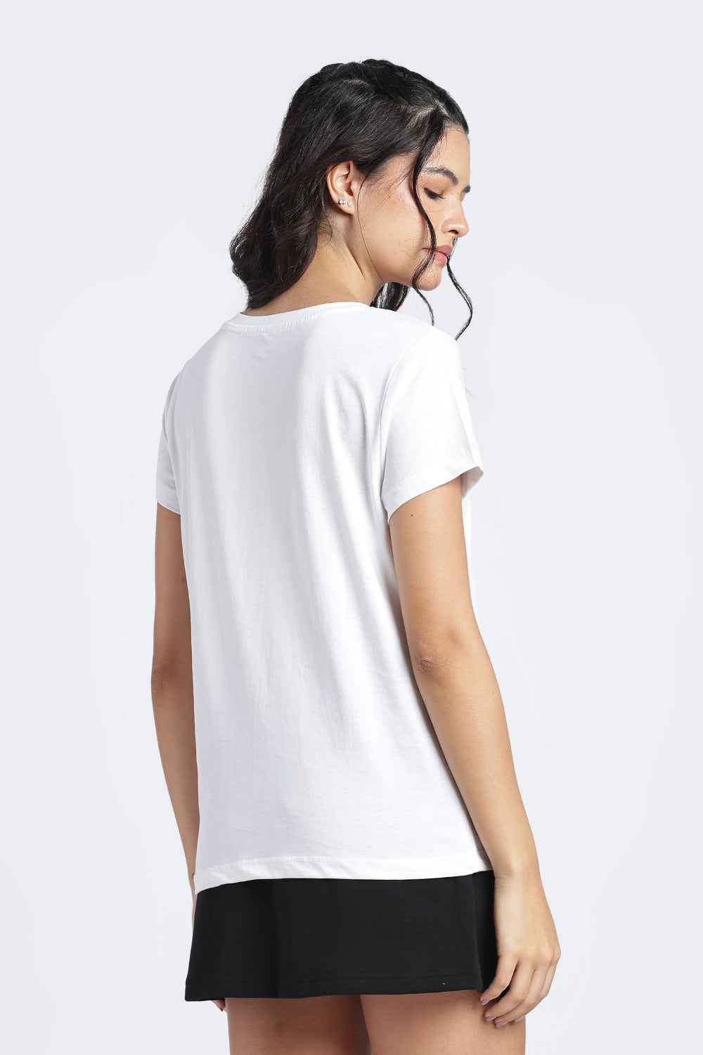 Women White Typographic Regular Fit T-Shirt - Image 5