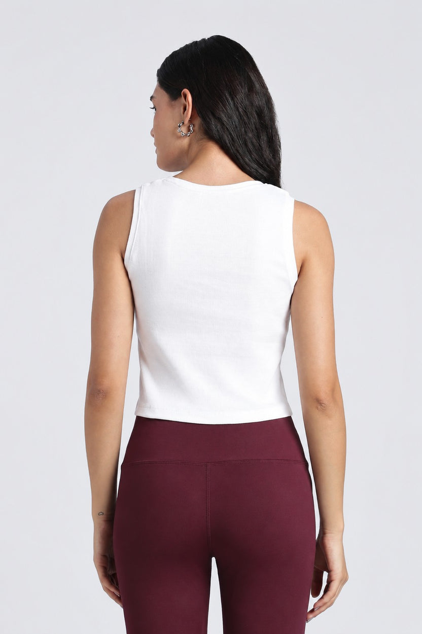 Women White Textured Regular Fit Top - Image 5