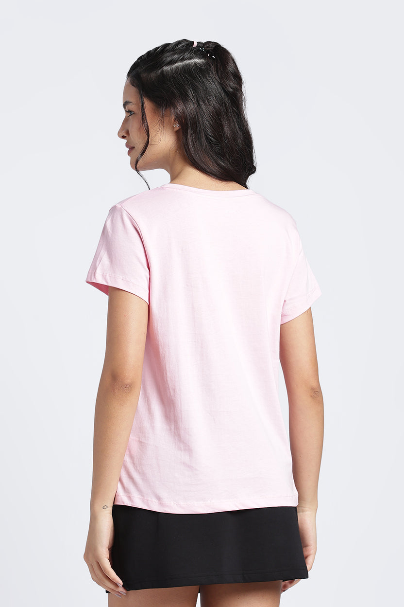 Women Pink Typographic Regular Fit T-Shirt - Image 5