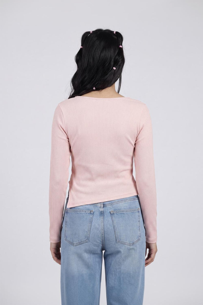 Women Pink Typographic Slim Fit Crop Top - Image 5