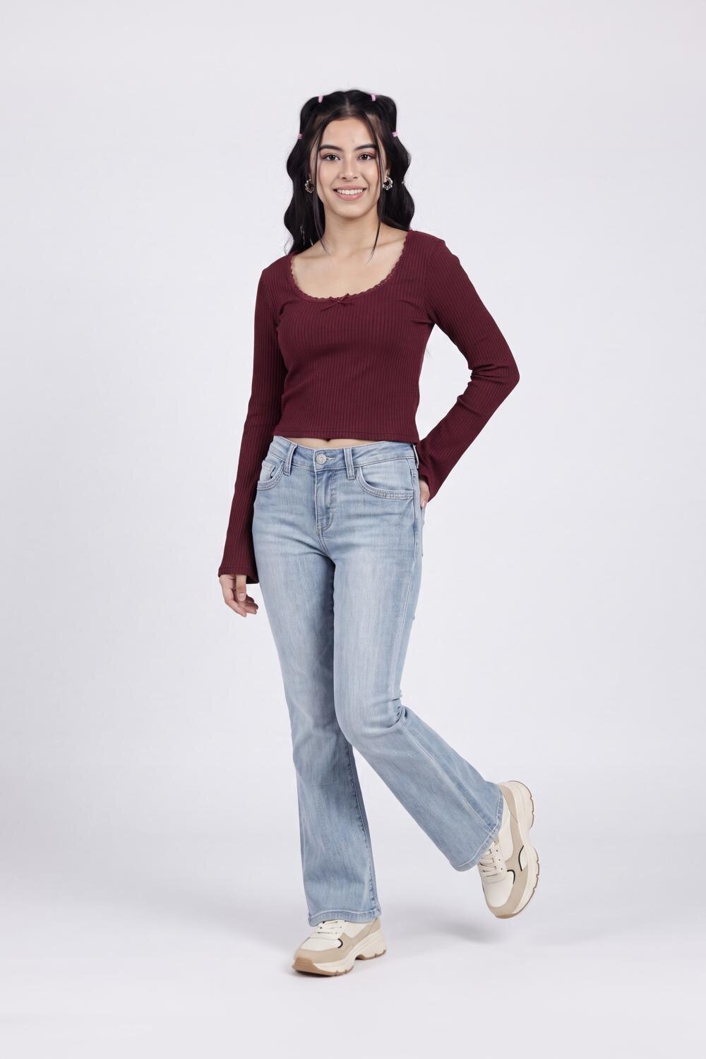 Women Red Slim Fit Crop Top - Image 6
