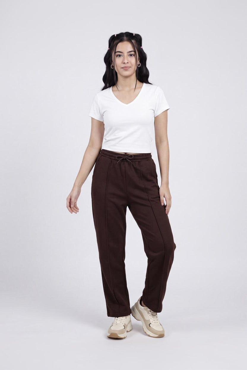 Women Chocolate Straight Fit Sweatpant With 2 Pocket - Image 6