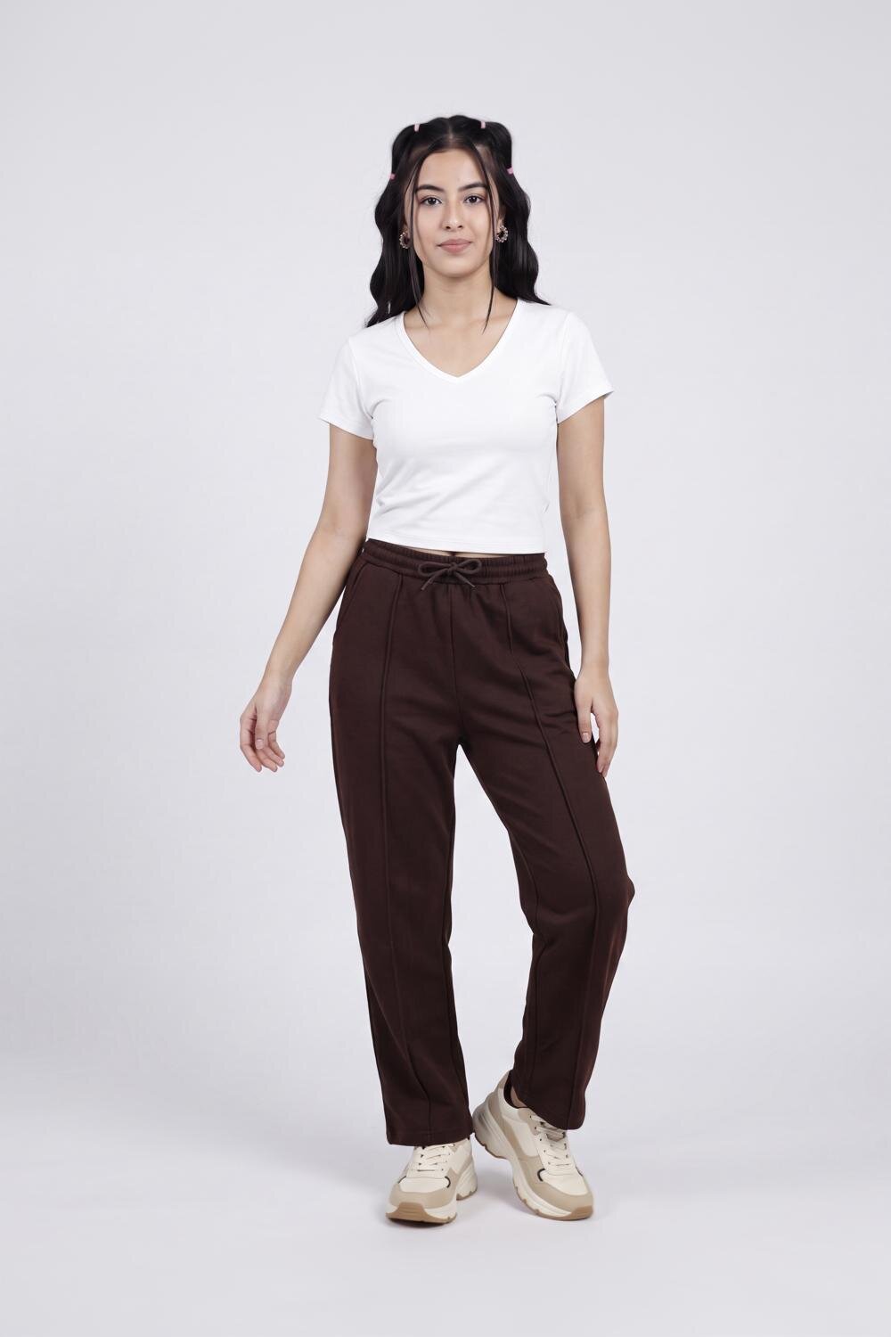 Women Chocolate Straight Fit Sweatpant With 2 Pocket - Image 6
