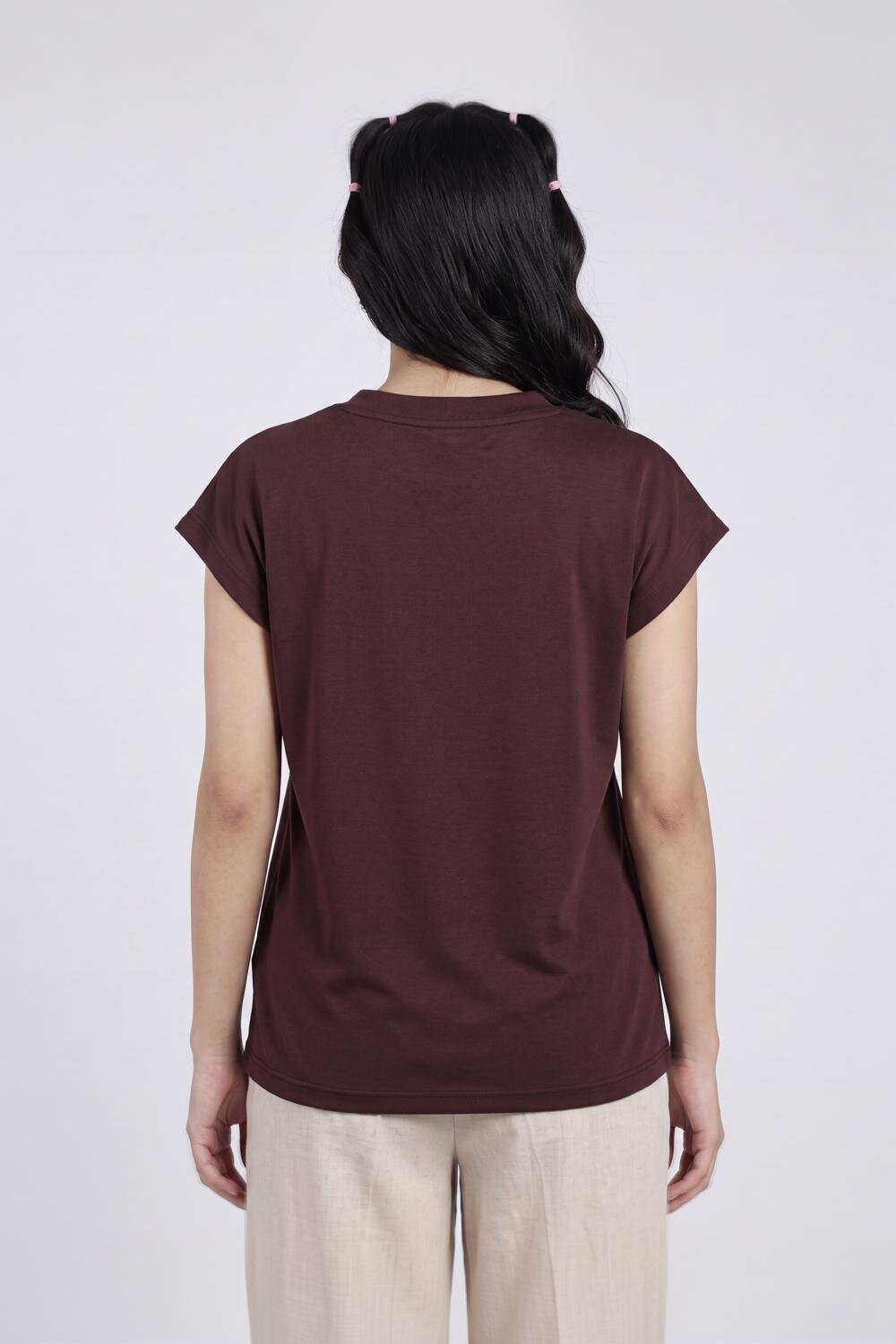 Women Wine Essential Wear Regular Fit Top - Image 5