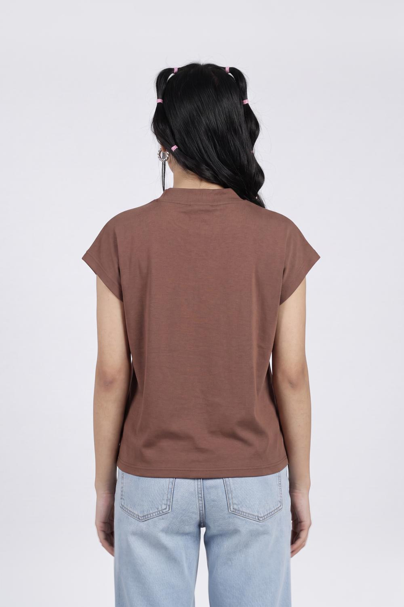 Women Brown Essential Wear Regular Fit Top - Image 5