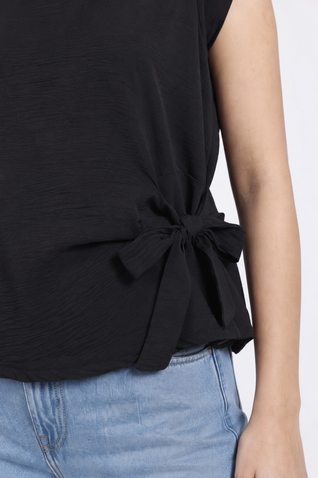Women Black Essential Wear Regular Fit Top - Image 3