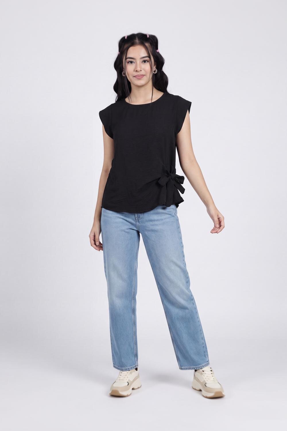 Women Black Essential Wear Regular Fit Top - Image 6