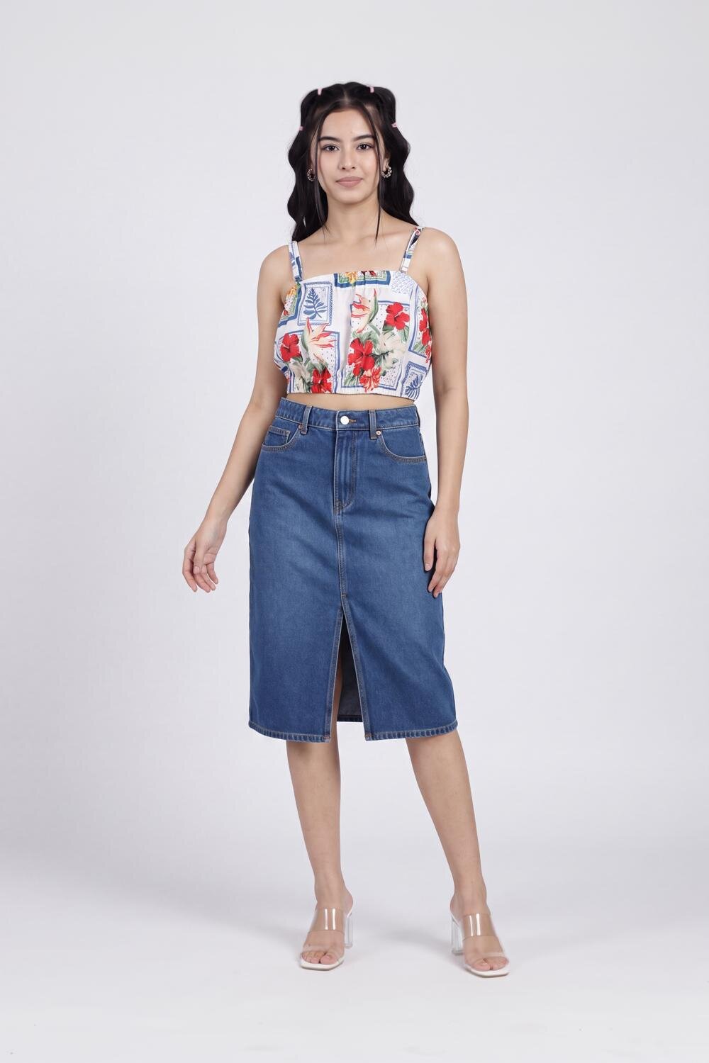 Women Multi Coloured Floral Regular Fit Crop Top - Image 6