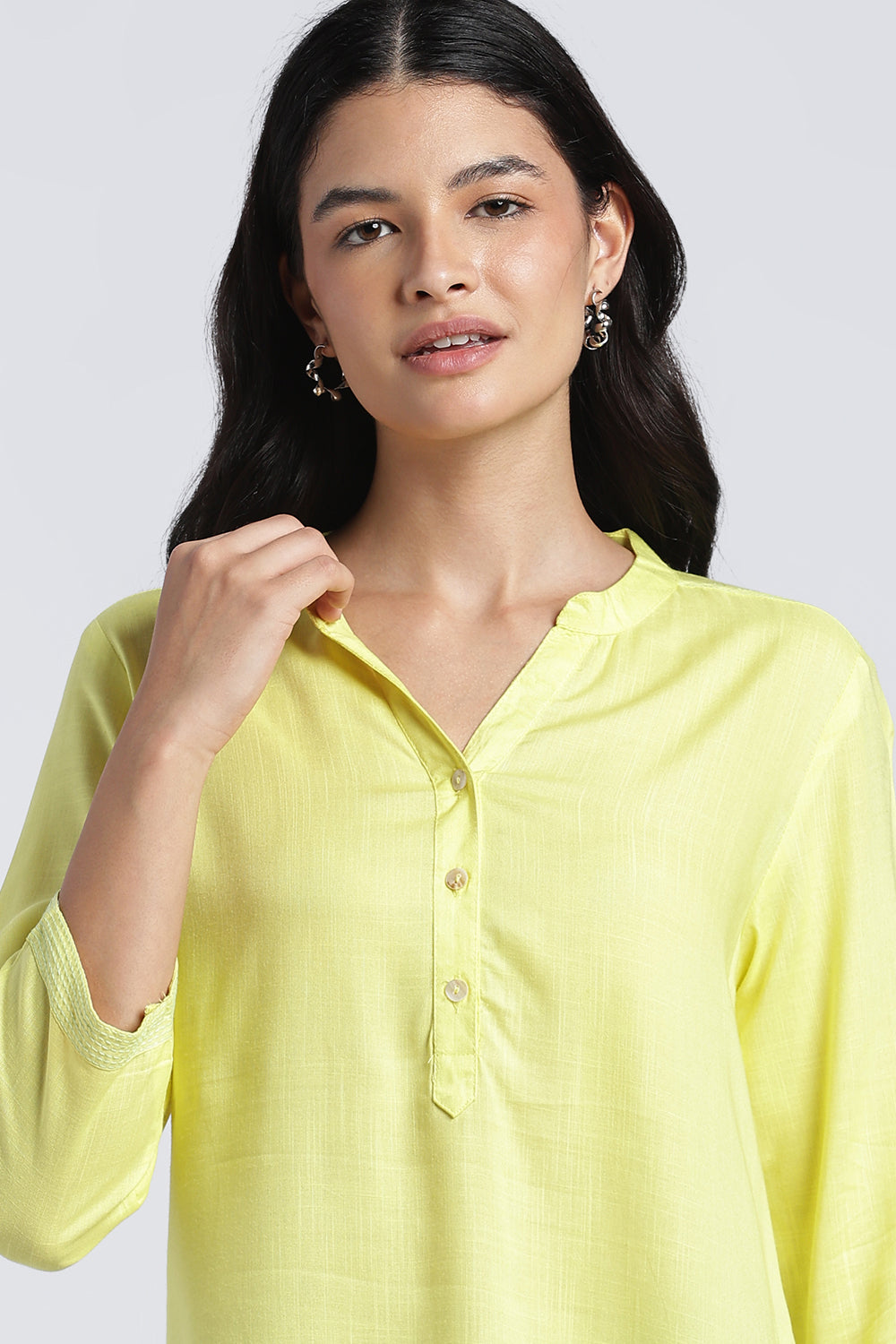 Lime Everyday Essentials Regular Fit Tunic For Women - Image 3