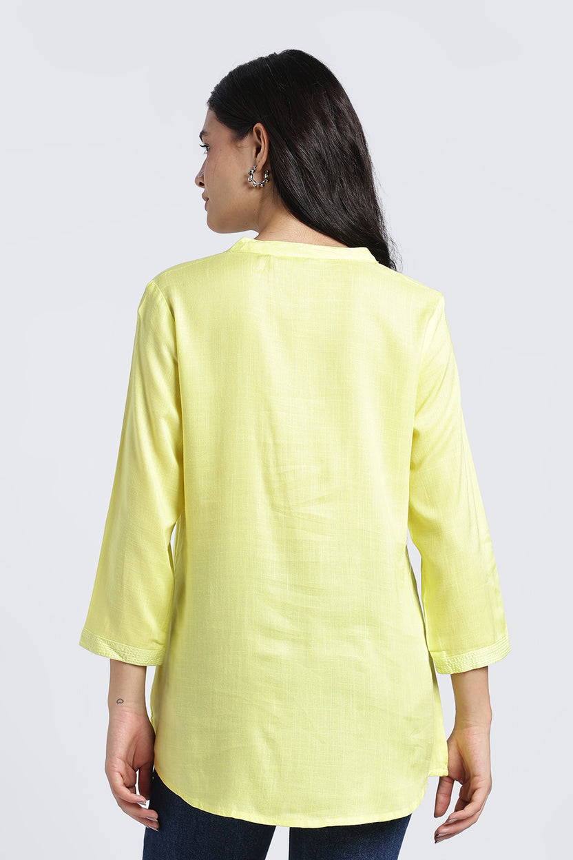 Lime Everyday Essentials Regular Fit Tunic For Women - Image 5