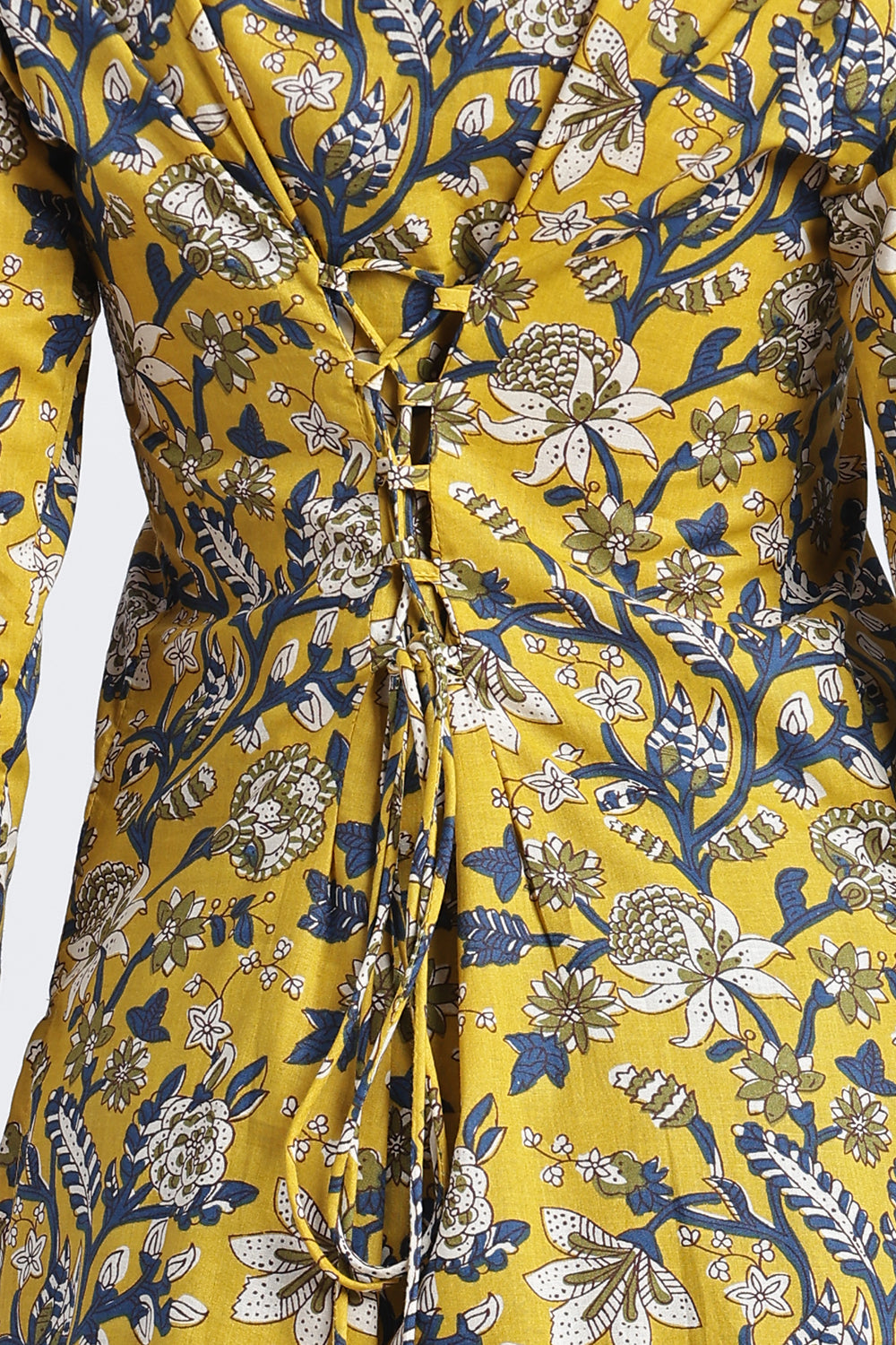 Yellow Floral Fit Tunic For Women - Image 3