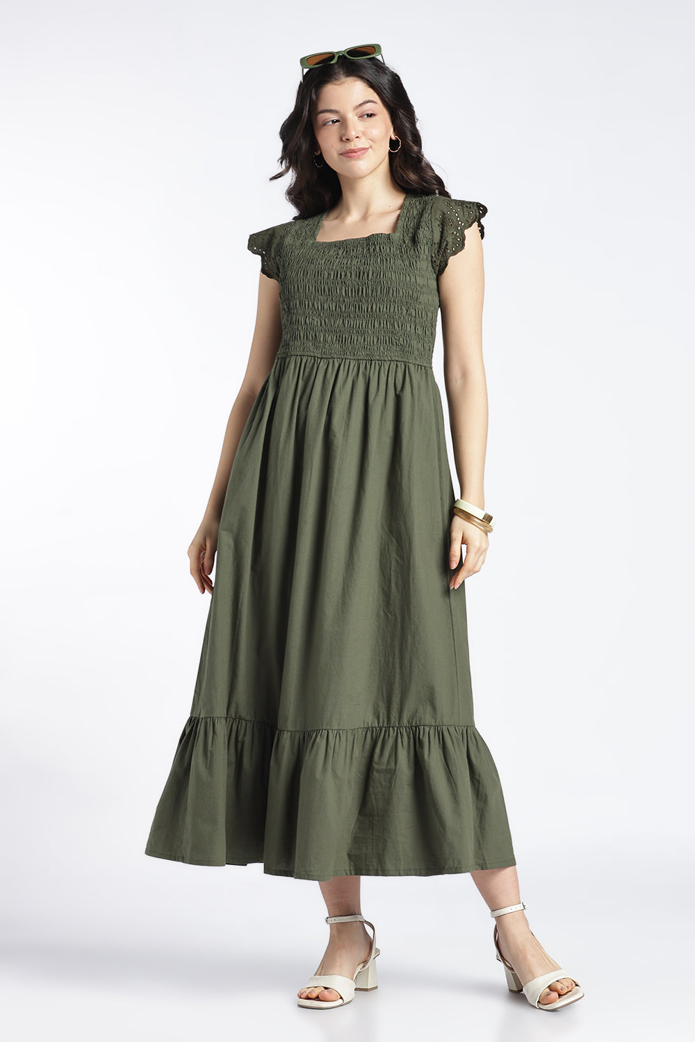 Olive Wear Flared Fit Dress For Women - Image 6