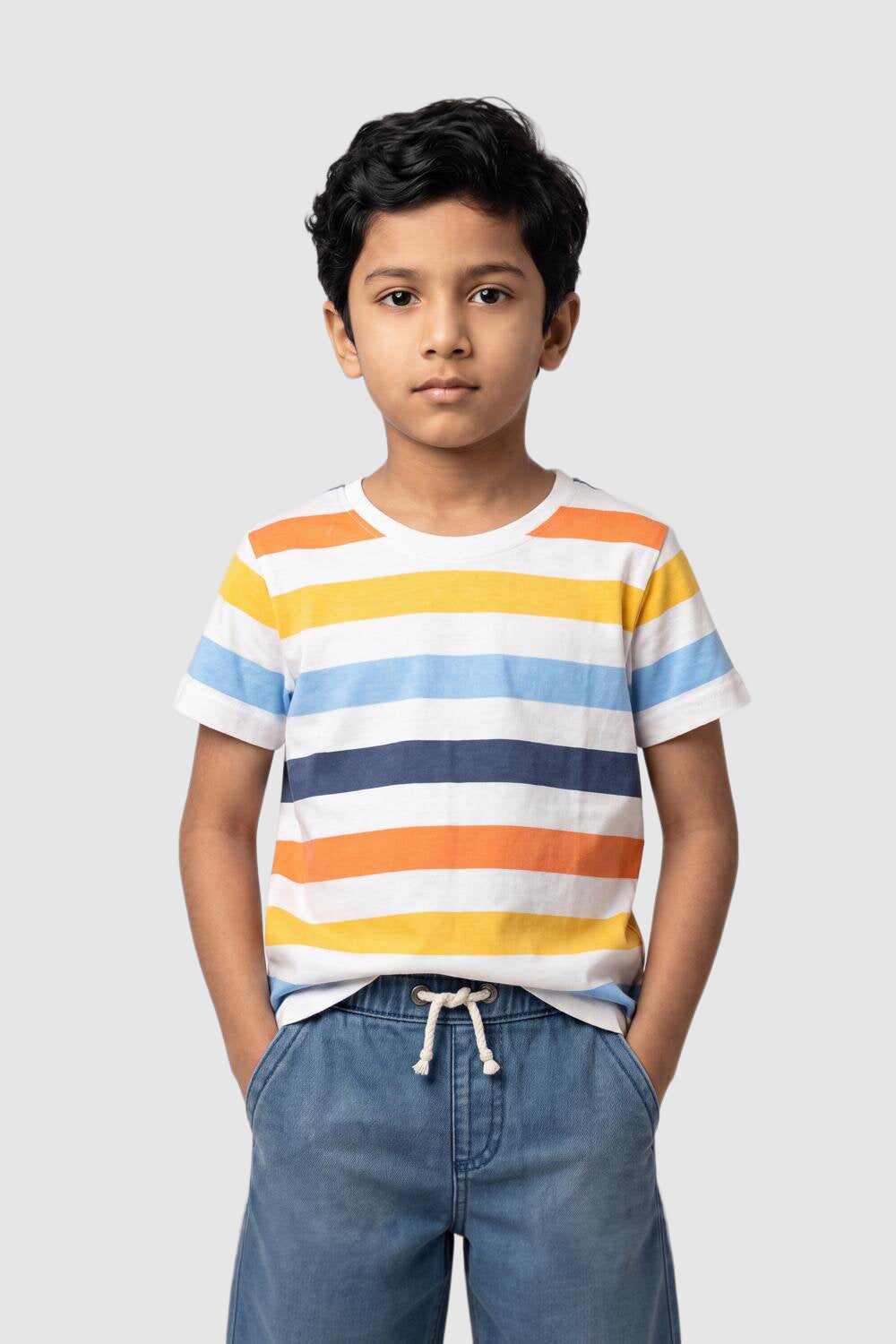 Multi Coloured Cotton Regular Fit T-Shirt For Boys - Image 1