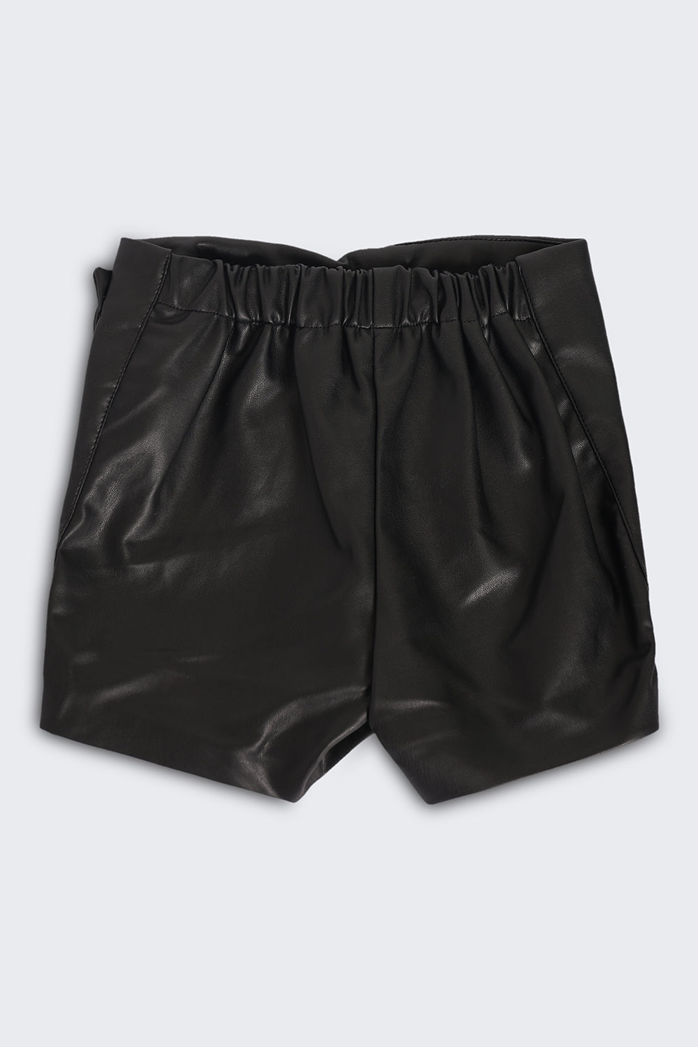 Black Mid Rise Regular Fit Shorts For Girls - Image 3